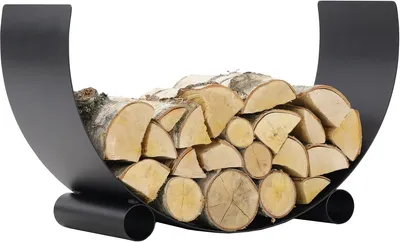 Produktbild von MAGNUS Brennholzregal R153 Schwarz Kaminregal Holzregal Ofenregal Regal