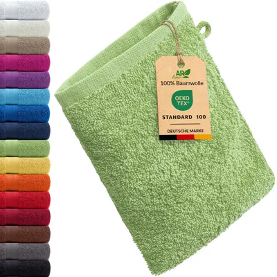 Produktbild von AR Line ARIZONA Handtuch-Serie – 500 g/m² Frottier in 9 Größen verfügbar, Größe: Waschhandschuh 15x21 cm, Farbe: Apfelgrün