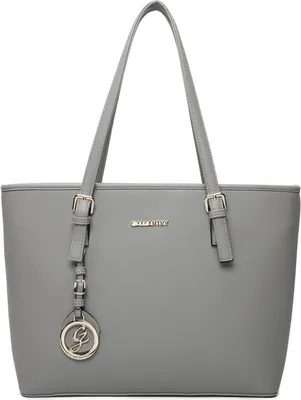 Produktbild von Gallantry Damen Tasche Shopper mit Reißverschluss - Handtasche, Schultasche, Arbeitstasche, A4 geeignet, Grau