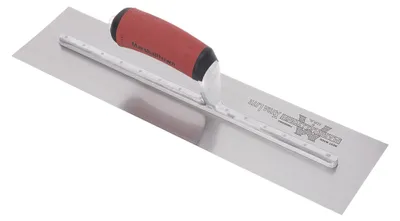 Glättkelle Kohlenstoffstahl, gebogener Griff, 406x76 mm