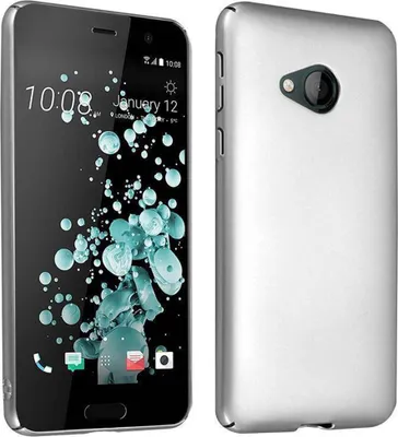 Produktbild von Cadorabo Hülle für HTC U PLAY Schutzhülle in Silber Hard Case Handy Hülle Etui