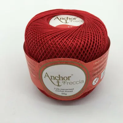 Produktbild von Anchor Freccia Stärke 12 4771012-00047 rot Häkelgarn, 100 % Baumwolle