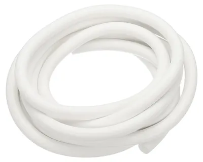 Dichtungsstreifen aus Silikonschaum, 3 m x 15 mm, rund, weiß