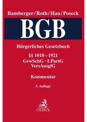 Produktbild von Bürgerliches Gesetzbuch  Band 4: §§ 1018-1921, GewSchG, LPartG, VersAusglG