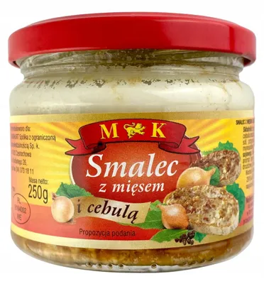 Zdjęcie produktu dla Smalec z mięsem i cebulą wieprzowy MK 250 g