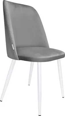 Produktbild von Samtiges Sessel GOYA MG17 mit weißen Beinen. Moderner Sessel für Wohnzimmer, Esszimmer und Küche
