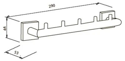 Produktbild von Dietsche Quaruna Hakenleiste - Chrom - 753110