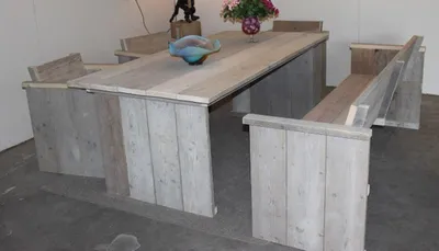 Produktbild von Gartenmöbel-Set Terschelling, Tisch 200 x 80 mit 1 Bank + 2 Stühle