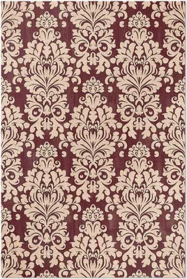 Produktbild von Regelmäßige Pflanzenornamente im Vintage-Retro-Stil – Vinyl Fußmatte – 60x90 cm – Rutschfest, Pflegeleicht & Langlebig