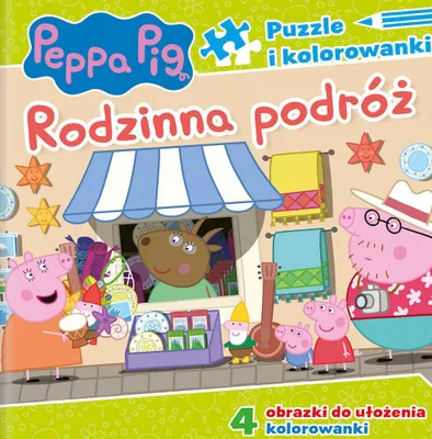 Image de Świnka Peppa Rodzinna podróż - Puzzle i kolorowanki