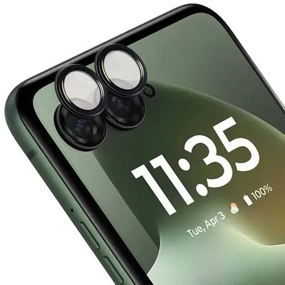 Produktbild von Glas für die Kamera für Motorola Razr 70 Plus, Bizon Glass Snap Lens, 1 Set, Schwarzer Rahmen