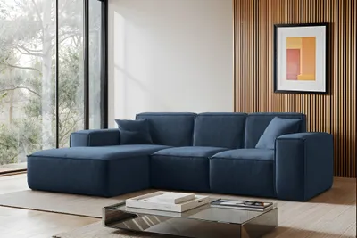 Produktbild von Kaiser Möbel Ecksofa L-Form Siena Stoff Maloy Marineblau Links