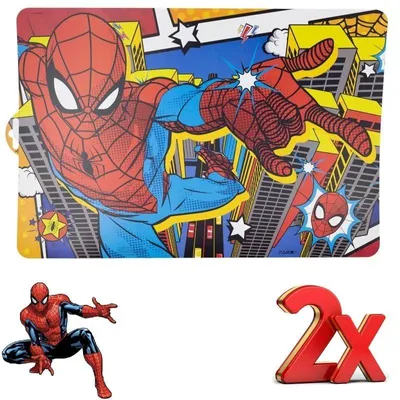 Platzsets 2er-Set Kunststoff Spiderman 30x40 cm