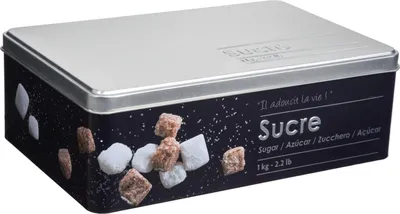 Zdjęcie produktu dla Pojemnik na cukier, 1 kg, metal