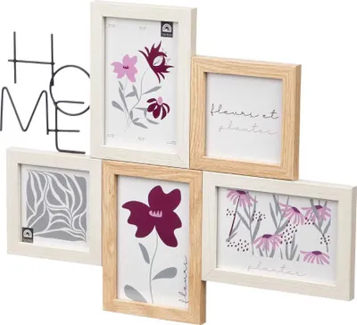 Image de GIFTDECOR | Cadre photo - Cadre - 43 x 34 cm - 5 Photos - Cadre de galerie - Accrochage mural