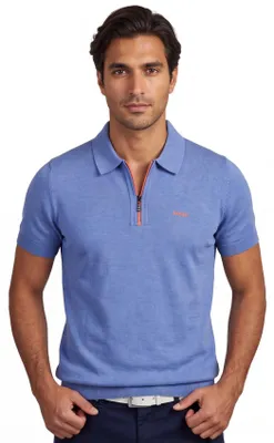 Produktbild von Poloshirt New Zealand blau Baumwolle