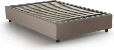 Produktbild von Quadratisches und halbes Bett Daccardi, Containerbett mit Stoffbespannung, 100%  Italy, Frontöffnung, passend für Matratze Cm 120x200, Turteltaube