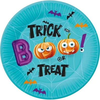 Produktbild von 6 Teller Halloween Kürbis Trick or Treat