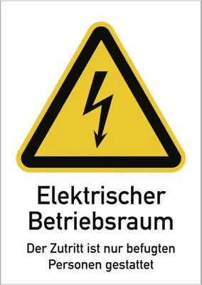 Produktbild von Dreifke® Elektrischer Betriebsraum..., Kombischild, Folie, 131x185 mm
