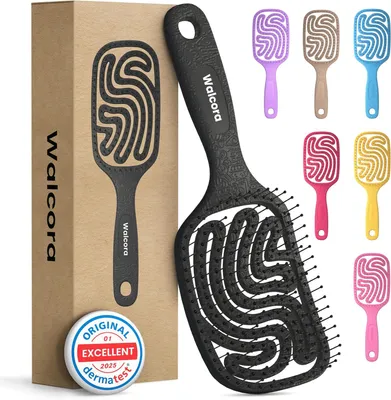 Immagine prodotto di Spazzola per capelli che non strappa, spazzola districante per donne, uomini e bambini, adatta per capelli ricci e bagnati