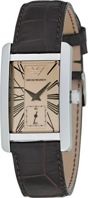 Obrázek produktu pro Emporio Armani AR0155 Dámské hodinky s koženým řemínkem z nerezové oceli 50m analogové