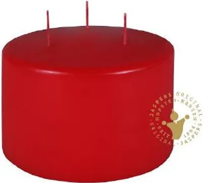 Produktbild von Dreidocht-Stumpenkerzen rot 100 x 150 mm