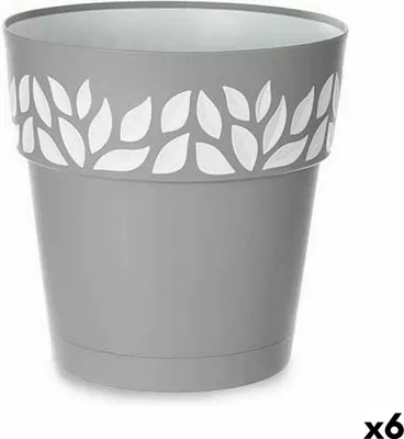 Produktbild von Selbstbewässernder Blumentopf Stefanplast Cloe Grau Kunststoff 29 x 29 x 29 cm (6 Stück)