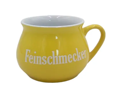 Produktbild von Keramik Suppentasse mit Spruch Tasse Suppenteller Schüsselset Suppentasse, Farbe:gelb