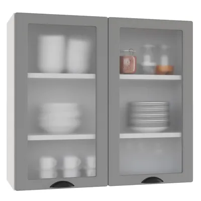 Productafbeelding van Hangende vitrinekast ADELINE WS80, grijs, mat