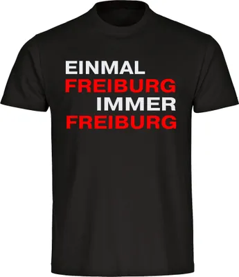 Produktbild von multifanshop Kinder T-Shirt - Freiburg - Einmal Immer, schwarz, Größe 128