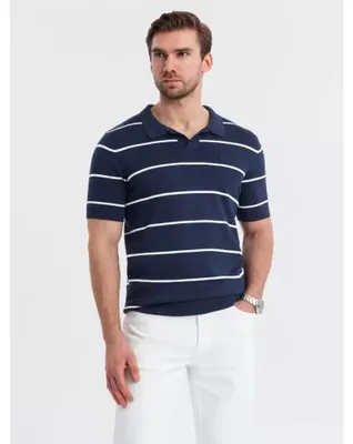 Obrázok produktu pre Ombre Clothing Pánske tričko s golierom Ulima námornícka biela L