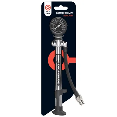 Produktbild von Optio Cycle Hochdruck-Dämpferpumpe mit Manometer Hochdruckpumpe max 600 PSI / 40 Bar Pumpe mit Druckanzeige Gabelpumpe für Schraderventil/Autoventil