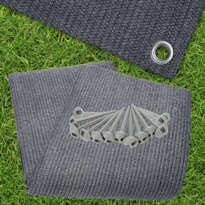 Immagine prodotto di Tappeto per tende da sole Clanmacy, tappeto per tende, protezione del prato, molte dimensioni, grigio, 250*350CM