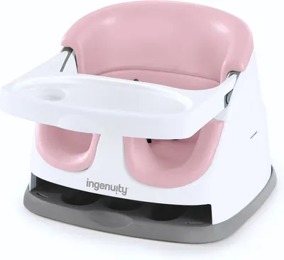 Productafbeelding van 2-in-1 zitverhoger - Babyzitverhoger en peuterzitje met afneembaar dienblad - Voor eten en voeren - Voor peuters - Gemakkelijk te reinigen