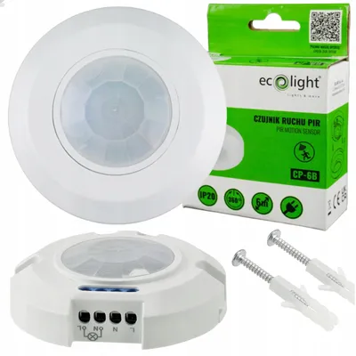 Image de Détecteur de mouvement PIR plafonnier jusqu'à 300W IP20 blanc Ecolight EC20331