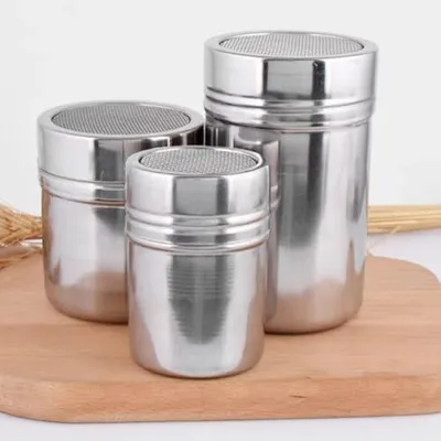 Produktbild von Puderzuckerstreuer – Backzuckerstreuer aus Edelstahl für Küche und Kochen, geeignet für Tee, Kuchen, Brot, Gebäck, Pfannkuchen und Kaffee