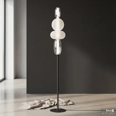 Produktbild von home24 Stehleuchte - Glas / Eisen