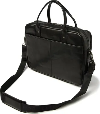 Produktbild von dR Amsterdam Arbeitstasche | Business-Leder-Arbeitstasche | Laptop-Tasche | Herren-Laptoptasche | Laptop-Tasche 15,6 Zoll | Milan - 283756 Black