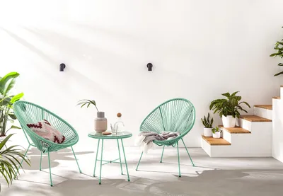 Produktbild von home24 Sitzgruppe - 3-teilig - Stahl / Polyrattan