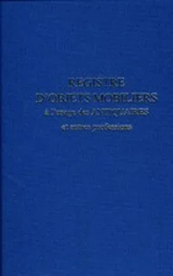 Produktbild von ELVE ''registre d'objets mobiliers à l'usage des antiquaires, 1413