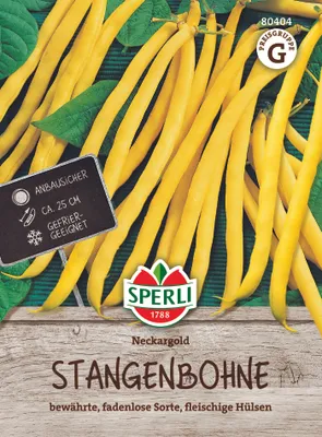 Produktbild von SPERLI Stangenbohnensamen Neckargold Phaseolus vulgaris 13-18 Stangen