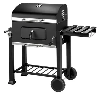 Produktbild von Holzkohlegrill Grillwagen 115x68cm mit Deckel 2 Räder Thermometer