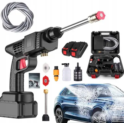 Produktbild von Kabelloser Hochdruckreiniger 1500 W, 3 Modi, 10000 mAh + 2 Batterien für Auto