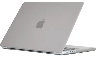 Produktbild von Mobigear Cream Matte Schutzhülle für MacBook Pro 16 Zoll (2021-2026), Hartschale, MacBook Case - Grau - Modell A2485 / A2780 / A2991 / A3186 / A3428 / A3429