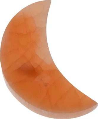 Produktbild von Pfirsich Selenit Mondplatte 8x14cm – Ideal für Meditation & spirituelle Heilung