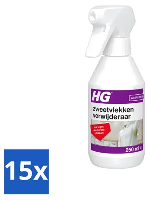 Produktbild von 15 x HG Zweetvlekkenverwijderaar gegen Deodorantflecken - 250 ml - Vorteilspackung - 15 Stücke