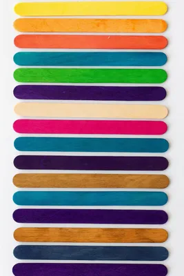 Bastelstäbe, 72 Stück, Holz, bunt, 11 x 1 x 0,2 cm
