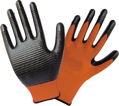 Produktbild von K018-2 orange -09 Arbeitshandschuhe - Schutzhandschuhe Nitril K018-2 orange Größe 9