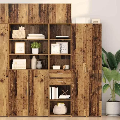 Produktbild von vidaXL Highboard Altholz 45 x 42,5 x 185 cm Holzwerkstoff