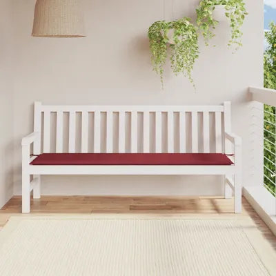 Produktbild von "2026 Promotion" Gartenbank-Auflage Weinrot 180x50x3 cm Oxford-Gewebe - Gartenmöbelauflagen CC8384